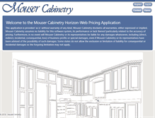Tablet Screenshot of mouser-cabinetry.com